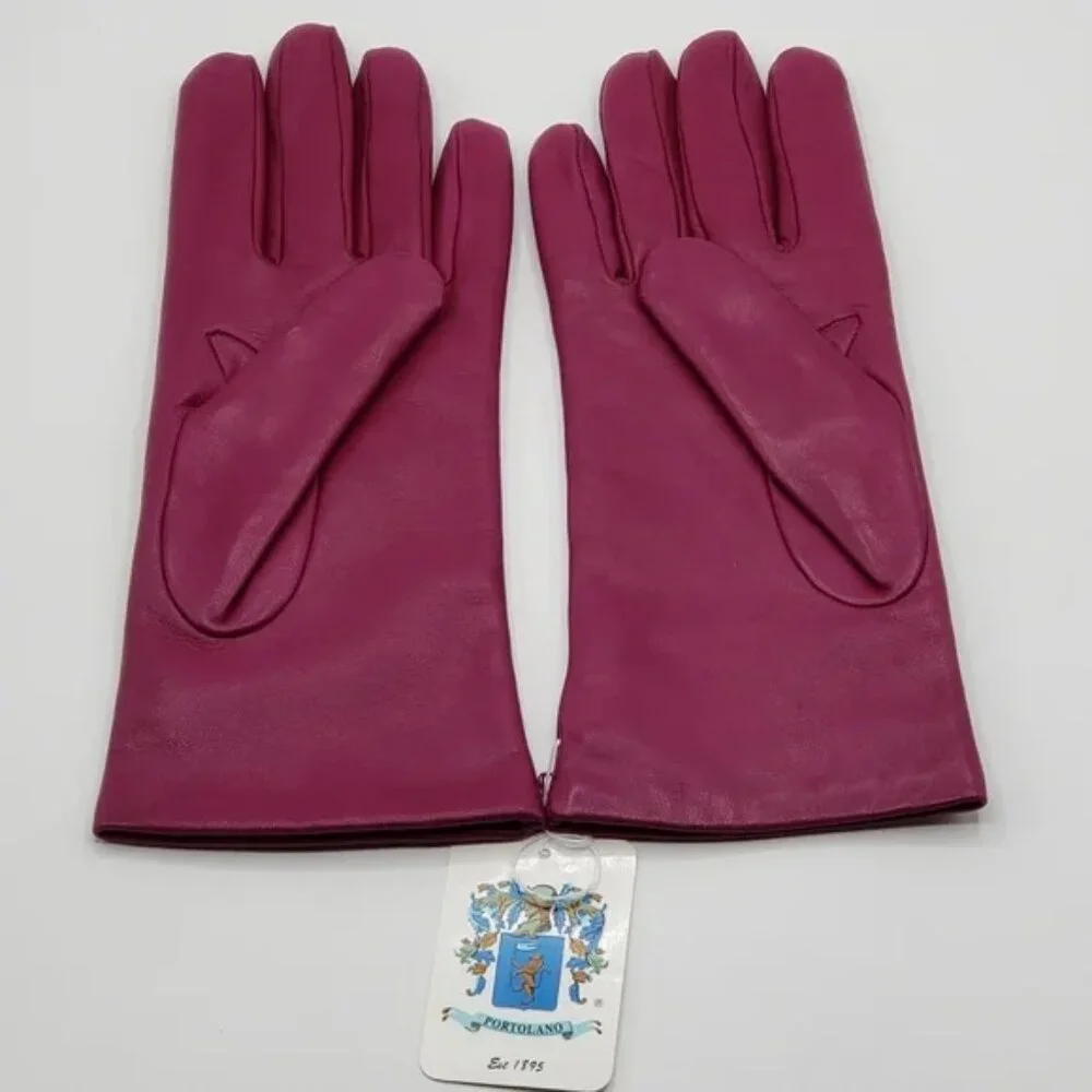 Portolano Cashmere-lined Leather Gloves